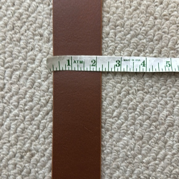 Frame Denim Grand Oval Buckle Belt SzLarge in Natural 41” main image 6
